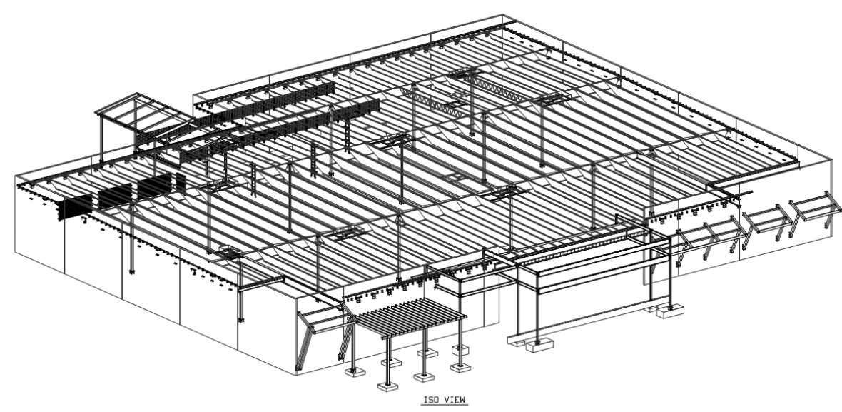 Steel building ISO structural model